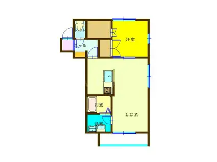 IL PALAZZO(1LDK/3階)の間取り写真