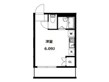 BASE東林間(ワンルーム/3階)の間取り写真