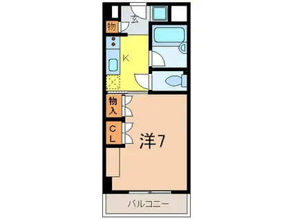 芦屋精道町アネックス(1K/5階)の間取り写真