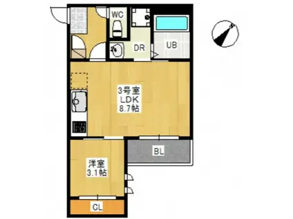 REGALEST VILLA 西川口(1LDK/2階)の間取り写真