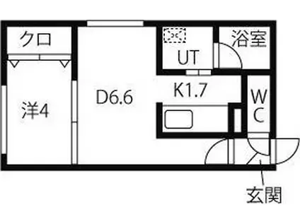 MEDICREST(1LDK/2階)の間取り写真