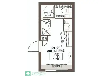 COCOCUBE高円寺II(ワンルーム/3階)の間取り写真
