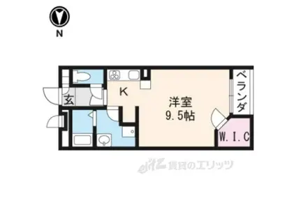 レオネクスト園部木崎町(1K/2階)の間取り写真