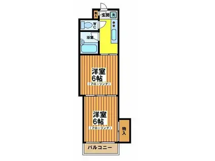 さくら館(2K/1階)の間取り写真