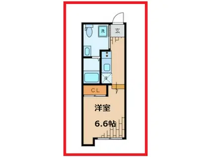 ラピス本駒込(ワンルーム/1階)の間取り写真
