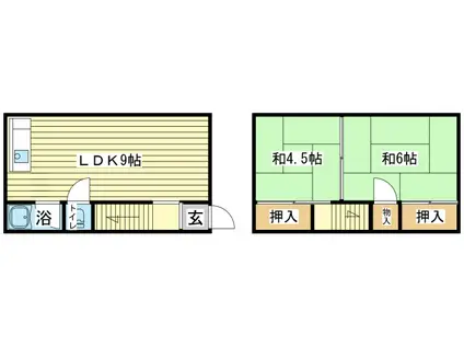 アメニティ土山(2LDK/2階)の間取り写真