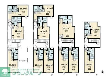 フィオーネ上石神井(1K/1階)の間取り写真