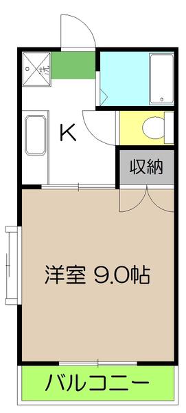マンション・アーバン(1K/4階)の間取り写真