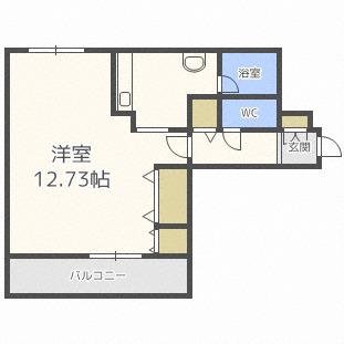 MODULOR南円山(1K/3階)の間取り写真