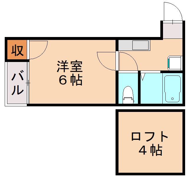 TOMATE CLUB(1K/1階)の間取り写真