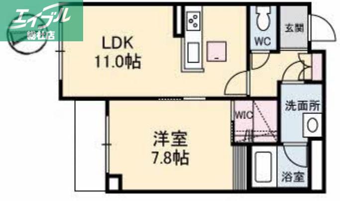コモンドーレ(1LDK/1階)の間取り写真