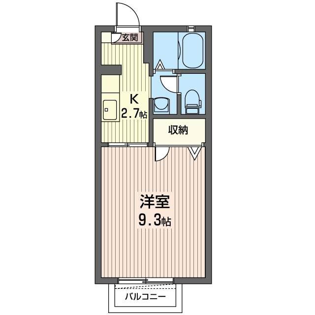 アーバン・コート C棟(1K/1階)の間取り写真