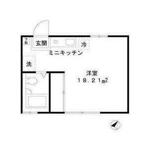 エクセル木曽(ワンルーム/1階)の間取り写真
