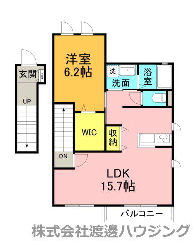 ピュアヴェール(1LDK/2階)の間取り写真