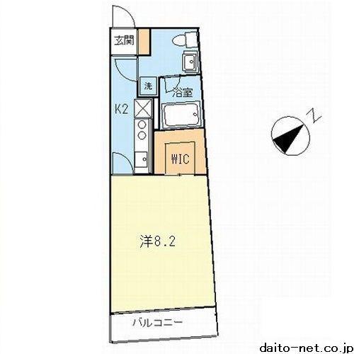 ラヴィータ梶ヶ谷(1SK/4階)の間取り写真