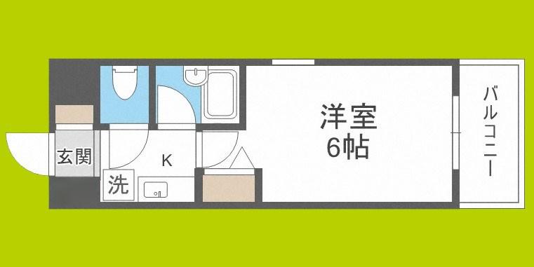 エスリード同心第2(1K/2階)の間取り写真