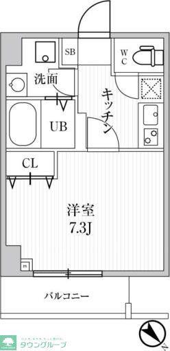 ALTERNA池袋イースト(1K/5階)の間取り写真