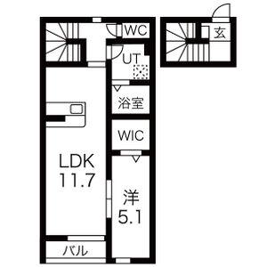 CASA ETERNO(1LDK/1階)の間取り写真