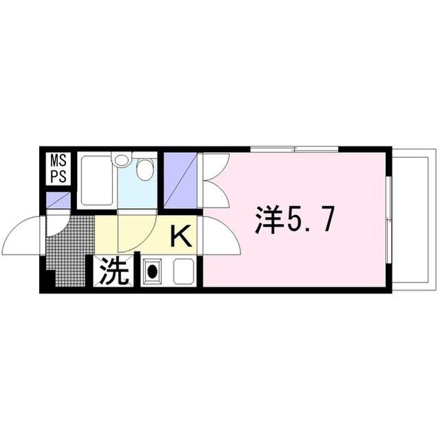 セントヒルズ桜ヶ丘駅前(1K/4階)の間取り写真