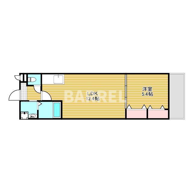 フジパレス塚本(1LDK/1階)の間取り写真