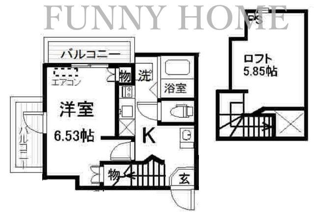 ソフィータMISHUKU(1K/1階)の間取り写真
