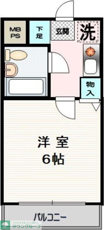 クリオ片倉町6番館(ワンルーム/6階)の間取り写真