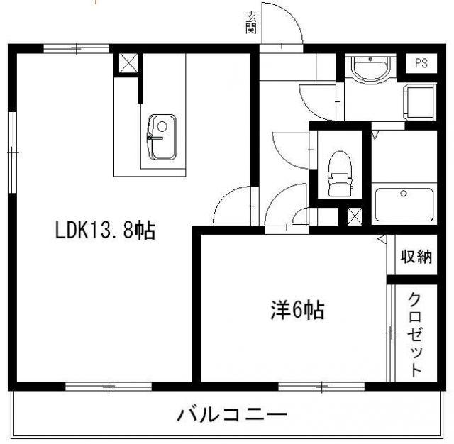 エルフィーネ(1LDK/3階)の間取り写真
