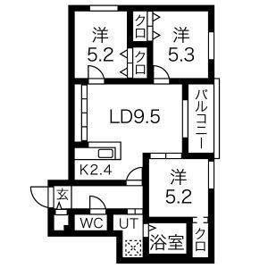 ARTEMIS(3LDK/5階)の間取り写真