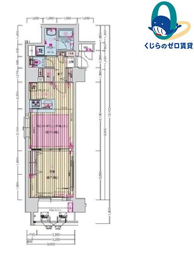 プレサンス丸の内フォート(1LDK/12階)の間取り写真
