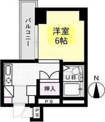 クイーンズマンション元町(1K/6階)の間取り写真