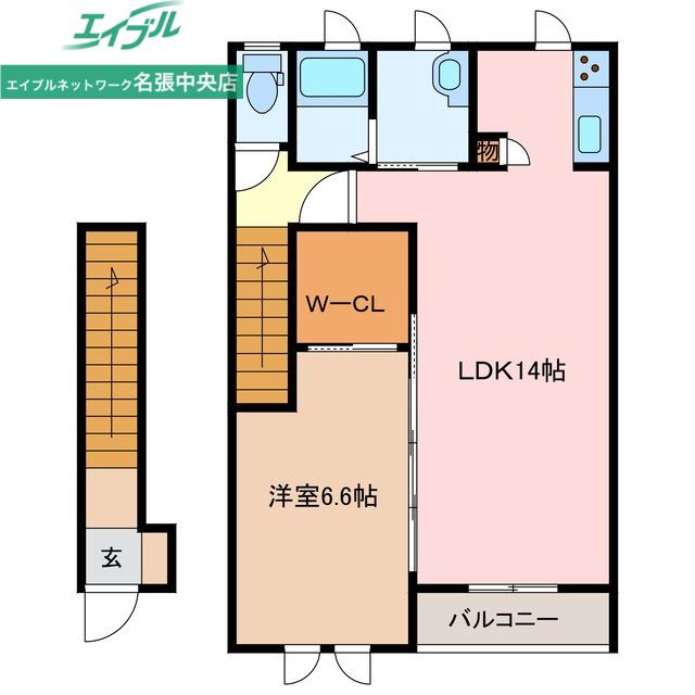 レジデンス夏見(1LDK/2階)の間取り写真