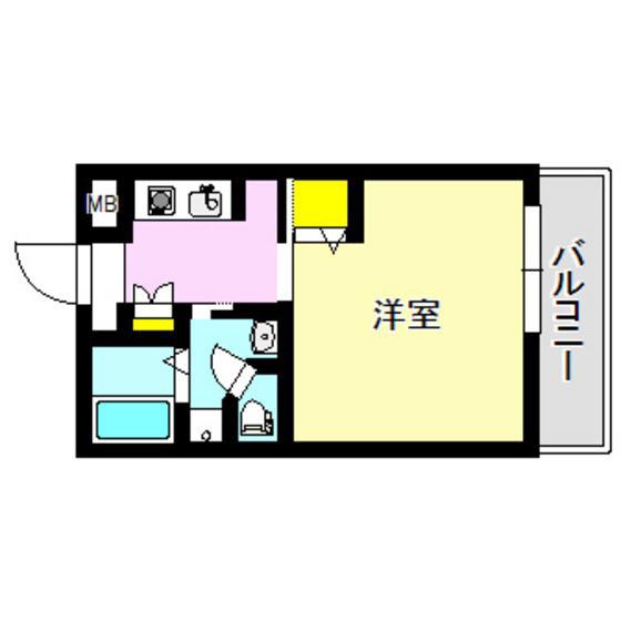 アーリントン(ワンルーム/1階)の間取り写真