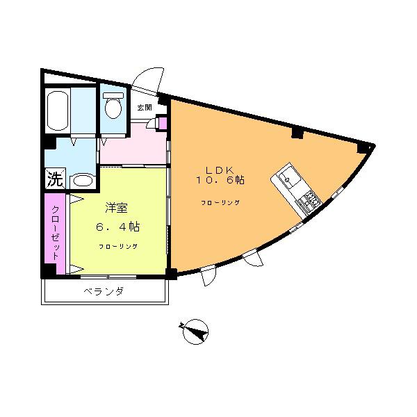 リュミエール(1LDK/3階)の間取り写真