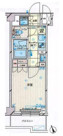 ルーブル仲六郷弐番館(1K/2階)の間取り写真