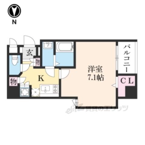 アドバンス京都デタンデュ(1K/7階)の間取り写真