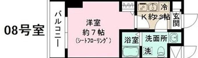 N-STAGE金沢文庫II(1K/6階)の間取り写真
