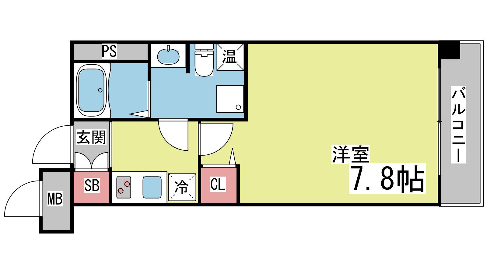 サンコーセントレアーバン(1K/5階)の間取り写真