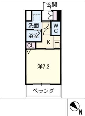 CK-RESIDENCE野並駅前(1K/3階)の間取り写真