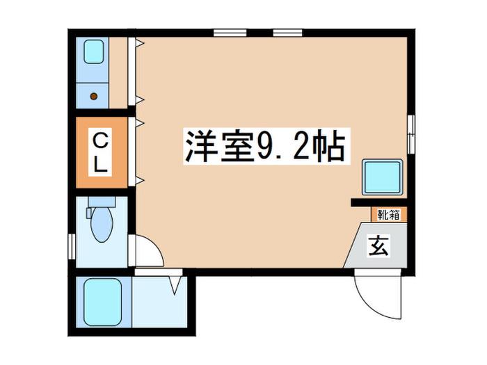 小田急線 百合ケ丘駅 徒歩7分 2階建 築23年(ワンルーム/1階)の間取り写真