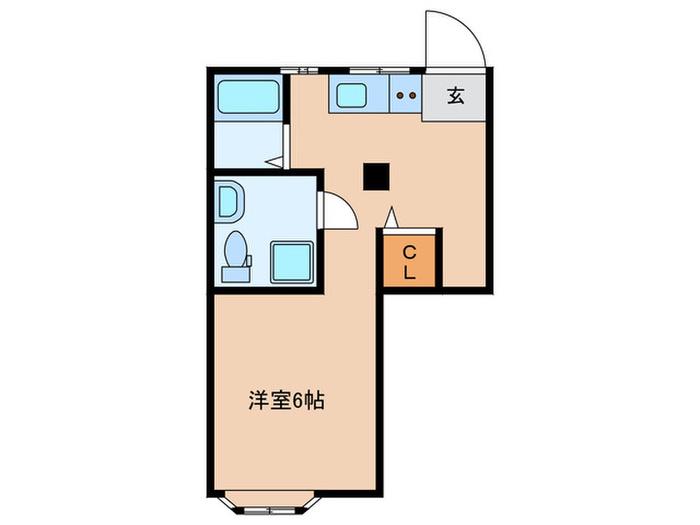 ラモーナ ハイツ(ワンルーム/1階)の間取り写真