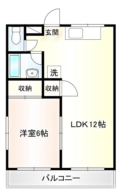 サンライフ21・佐間(1LDK/2階)の間取り写真
