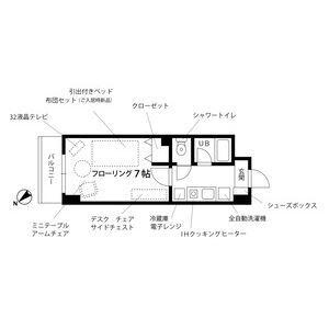 プチグランデロワール(1K/2階)の間取り写真