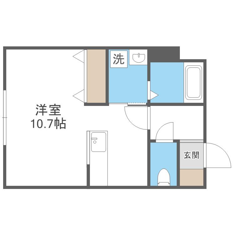 GATE63(1LDK/4階)の間取り写真