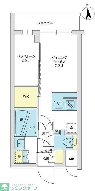 アジールコート豪徳寺(1DK/3階)の間取り写真