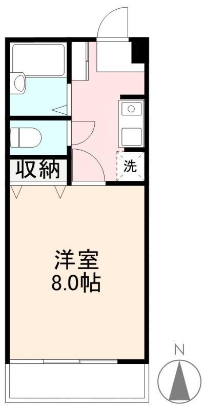 ウッドネスト春日1.2.3(1K/2階)の間取り写真