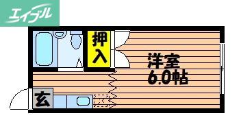 YOU CORP(1K/1階)の間取り写真
