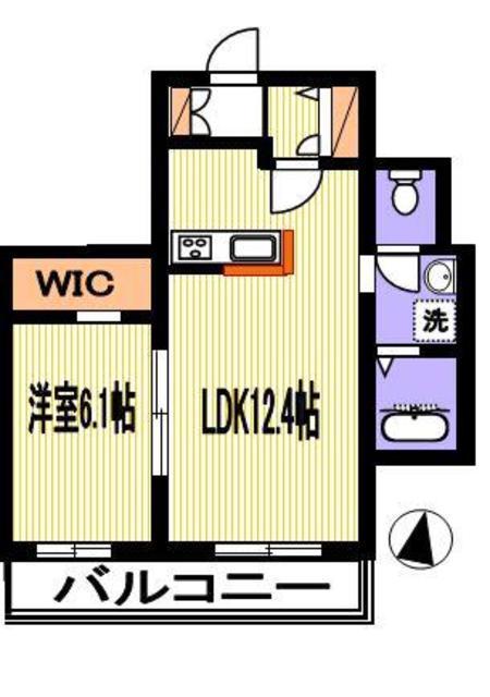 メゾンダンジュHM(1LDK/3階)の間取り写真