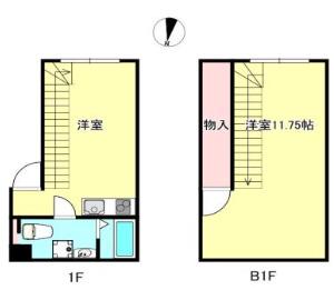 FLレジデンス神田公館(1DK/B1階)の間取り写真