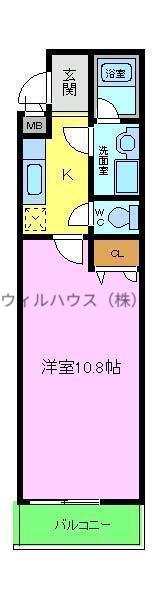 ワンズ ワン(1K/2階)の間取り写真