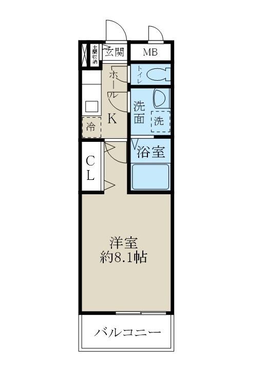 ソフィア(1K/1階)の間取り写真